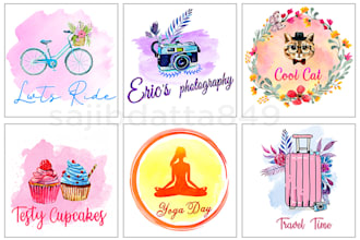 design gorgeous amazing watercolor logo