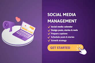 be your social media manager for 30 days