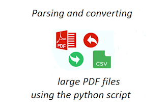 write a python parser and convert PDF into csv xml json html