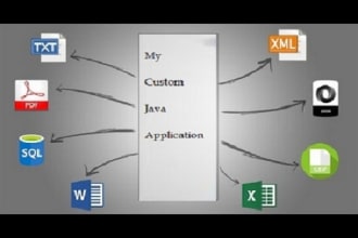extract, parse, export data from xml, excel, csv, database, text files, json
