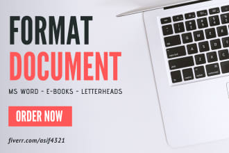 format and redesign ms word documents, letterhead