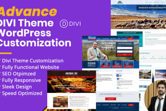 design stunning website using divi theme, wordpress