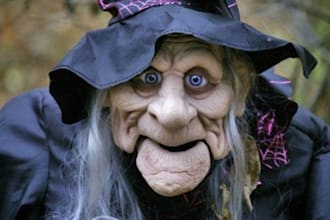 make the ugly, scary witch speak your message for Halloween