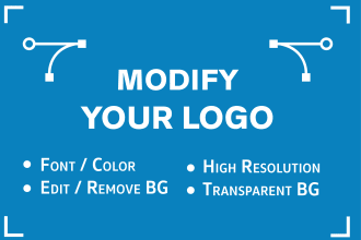 modify, revamp,edit or redesign your existing logo