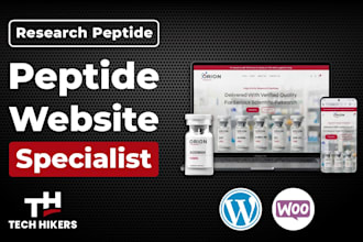 build fda compliant peptide website or research peptide store on woocommerce