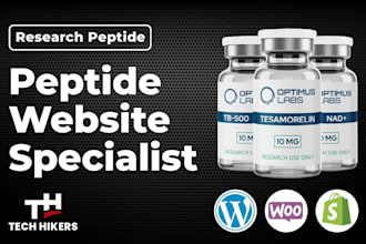 build fda compliant peptide website or research peptide store on woocommerce