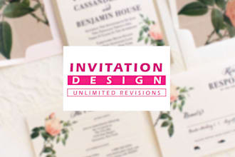 create amazing wedding invitation card, greeting card, birthday card design