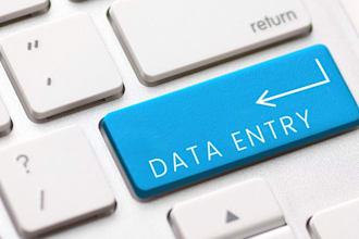 do data entry for four hours