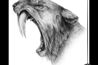 do detailed pencil illustration of any animal or bird