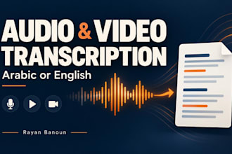 transcribe arabic and english audio or video to text