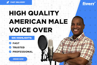 record a professional american male voice over