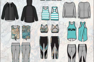 design your fashion garments creating technical  sketches