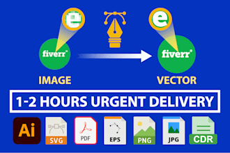do vector tracing quickly, vectorize image, cleaned up, convert logo to vector