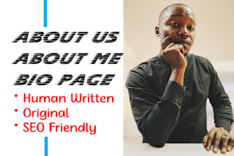write a creative about us page for your business
