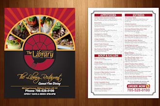 shape up easily readable, stylish menu