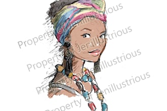 draw a human character or fashion illustration