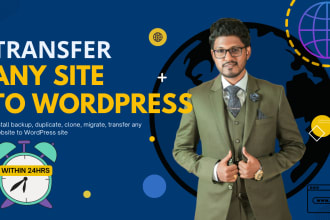 install backup, duplicate, clone, migrate, transfer to wordpress site