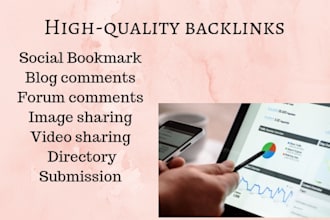 provide off page SEO high quality backlinks for your website