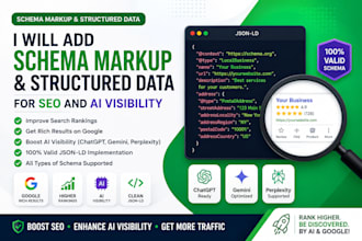 add schema markup and structured data for SEO and ai visibility