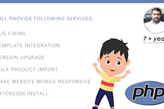 develop website and fix html, css, PHP issues