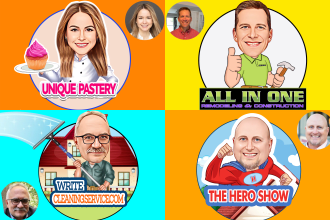 make cartoon mascot logo, character, portrait, caricature