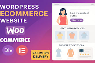 develop wordpress ecommerce website or wordpress woocommerce website