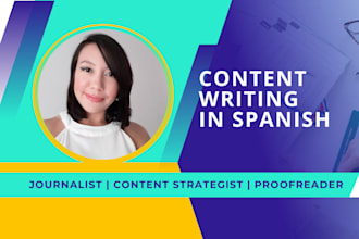 write or edit articles and content in spanish