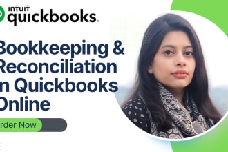 do bookkeeping  and bank reconciliation in quickbooks online