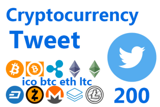 do cryptocurrency  tweet twitter promotions btc eth ltc ico