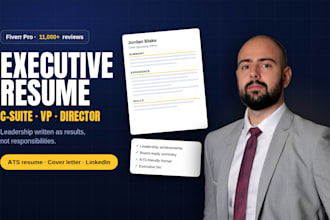 write executive resume, ats resume, cover letter, linkedin