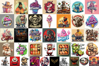 generate original ai restaurant and food logo and images