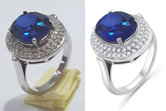 do jewelry retouch with professional quality and fast delivery