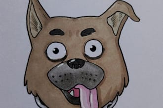 draw a cute caricature of your pet
