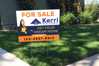 design yard sign and redraw texts of signage in 6 hours