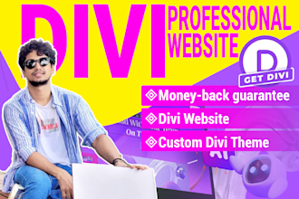 develop a professional divi website with a custom divi theme