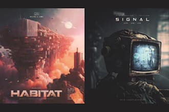design cd cover art, single music cover,