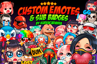 create high quality emotes and sub badges for twitch