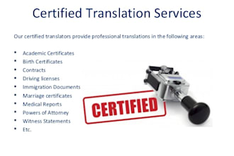 provide manual certified translation in arabic and english