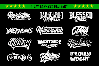 design typography logo or tshirt design fast delivery