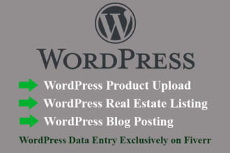 do professional wordpress data entry