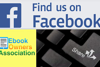 promote your Kindle, Nook or other eBook on my Facebook eBook Page with 41k fans