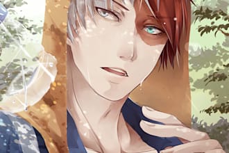 draw anime styled illustrations