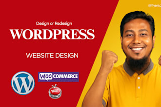 design redesign wordpress website, website development as website builder