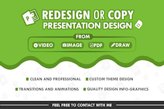 redesign or copy powerpoint and google slides presentation