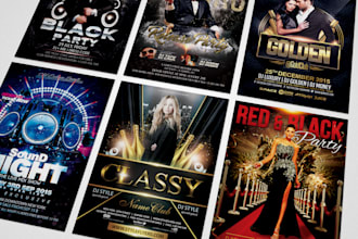 birthday, thanksgiving, halloween,  party flyer, club flyer or any event flyer