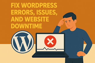 fix wordpress errors, issues, and website downtime