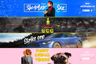 design a professional youtube banner