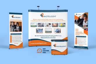 design trade show display, backdrop, booth, exhibition, retractable banner stand