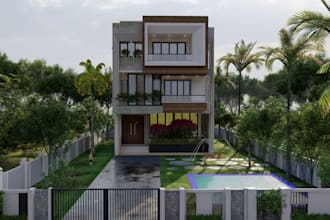 design realistic 3d house rendering and professional floor plan