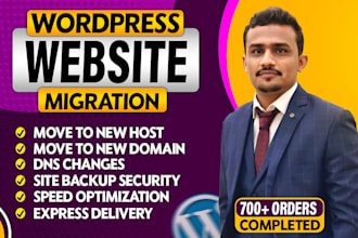 migrate, transfer wordpress website in 4 hours